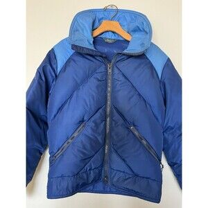 Vintage 1980s CB Sport Blue Down Ski Puffer Jacket Men's Size Small